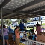 Members of First Baptist Church in Vinton gathered to sort through donated goods. Norm Miller photo/Taken Sept. 13.