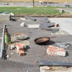Only a few household items remained after Hurricane Laura claimed a home in Cameron. Norm Miller photo/Taken Sept. 12.