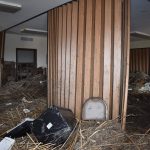 Debris was scattered throughout the facilities of First Baptist Church in Cameron. Norm Miller photo/Taken Sept. 13.