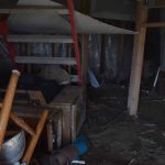 Laura rearranged chairs inside the facility at First Baptist Church in Cameron. Norm Miller photo/Taken Sept. 12.