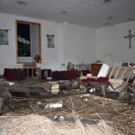 The worship center at First Baptist Church in Cameron took on 8 feet of water from Laura. Norm Miller photo/Taken Sept. 12.