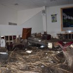 More than eight feet of water filled First Baptist Church in Cameron after Hurricane Laura made landfall Aug. 27. Norm Miller photo/Taken Sept. 12.