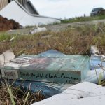 A hymnal and other items inside First Baptist Church in Cameron were tossed outside the facilities by Hurricane Laura. Norm Miller photo/Taken Sept. 13.