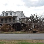Hurricane Laura destroyed half of a tree near a home in Cameron. Norm Miller photo/Taken Sept. 12.