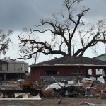 Debris on this road was common throughout Cameron. Norm Miler photo/Taken Sept. 13.