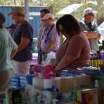 Members of First Baptist Church in Vinton gathered to sort through donated goods. Norm Miller photo/Taken Sept. 13.