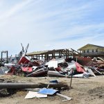 Debris scattered a property near Holly Beach. Norm Miller photo/Taken Sept. 13.