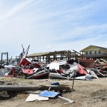 Debris scattered a property near Holly Beach. Norm Miller photo/Taken Sept. 13.