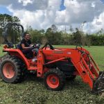 An LSU BCM member clears debris from a home in Longville. Steve Masters photo/Taken Aug. 30.