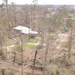 Aerial footage showed fallen trees across Lake Charles shortly after Hurricane Laura passed through the area. Steven Haney, Louisiana Baptist Communications/Taken Sept. 2.