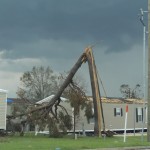 A tree was snapped in half at a trailer park in Lake Charles. John Marcase photo/Taken Sept. 5.