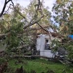 A mobile home in Alexandria was destroyed by a tree that fell onto the structure during Hurricane Laura. Haleigh Lachney photo/Taken Sept. 30