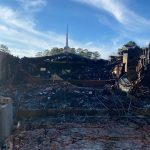 Much of the worship center at Richey Baptist Church in Deville was destroyed by a fire Jan. 9, 2021. Submitted photo