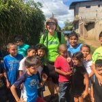 Cindy Walker visits with a group of Nicaraguan children during a missions trip she led for her Acteens group in 2018. Walker, who has taught at First Baptist Church in Minden for 26 years, has coordinated numerous missions trips to nations around the world. Cindy Walker photo
