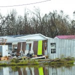 High winds heavily damaged this home in southeast Louisiana. Baptist Message photo