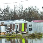High winds heavily damaged this home in southeast Louisiana. Baptist Message photo