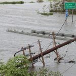 Floodwaters covered I-10 in New Orleans. Entergy New Orleans