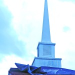 Coteau Baptist Church in Houma sustained damage to its roof. Baptist Message photo