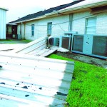 Coteau Baptist Church in Houma sustained damage to its roof. Baptist Message photo