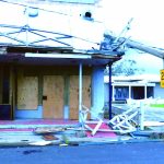 This structure was heavily damaged by Ida's winds. Baptist Message photo