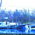 A boat was sunk by Ida. Baptist Message photo