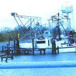 Ida's high winds damaged this boat. Baptist Message photo