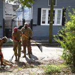 Members of the 202nd Rapid Engineer Deployable Heavy Operational Repair Squadron Engineers (Red Horse) partnered with the 159th Civil Engineering Squadron and New Orleans Parks and Parkways to clear debris from roadways in New Orleans. Red Horse, from Camp Blanding, Fla., is a specialized, highly mobile civil engineering team comprised of Florida Army and Air National Guardsmen that provides rapid response capabilities for multiple worldwide contingencies and operations. U.S. Air Force Capt. Larissa Lambert photo