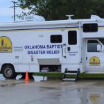 An Oklahoma Baptist Disaster Relief trailer was stationed at Bayou Vista Baptist Church in Morgan City.