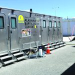 An Alabama Baptist shower trailer was put to good use at First Baptist Church in Belle Chasse. Patrick Dennis photo