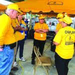 An Arizona Baptist Disaster Relief feeding team took a break during a busy day of preparing meals of those impacted by Hurricane Ida.