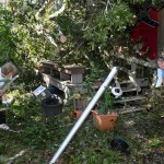 Mississippi Baptist Disaster Relief team members moved debris in Lacombe. Patrick Dennis photo