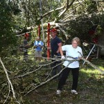 Mississippi Baptist Disaster Relief team members moved debris in Lacombe. Patrick Dennis photo