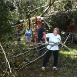 Mississippi Baptist Disaster Relief team members moved debris in Lacombe. Patrick Dennis photo