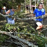 Mississippi Baptist Disaster Relief team members moved debris in Lacombe. Patrick Dennis photo