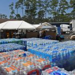 Supplies filled the parking lot of First Baptist Church in Mandeville. Patrick Dennis photo
