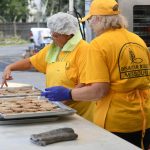 Missouri Baptist Disaster Relief team members prepared meals at First Baptist Church in Mandeville. Patrick Dennis photo