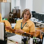 North Carolina Baptist volunteer Pat Buckner described the impact Disaster Relief work has had on her life. She volunteered with other team member at First Baptist Church in New Orleans. TAB Media photo