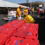 North Carolina Baptist Disaster Relief team members transported supplies at First Baptist Church in New Orleans. Patrick Dennis photo