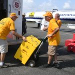 North Carolina Baptist Disaster Relief team members transported supplies at First Baptist Church in New Orleans. Patrick Dennis photo