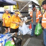 North Carolina Baptist Disaster Relief team members gave out supplies at First Baptist Church in New Orleans. Patrick Dennis photo