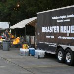 The Northshore Baptist Association Disaster Relief trailer was put to good use at First Baptist Church in Slidell. Patrick Dennis photo