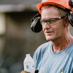 Gary Cate serves as the “blue hat” or team leader for the group of Tennessee Baptists who worked as a chainsaw crew in Hammond. TAB Media photo