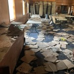Members of the University of Louisiana-Lafayette Baptist Collegiate Ministry cleaned the Bayou Baptist Association building in Houma. Mark Robinson photo