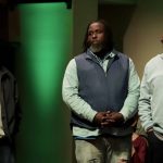 The “Dads On Duty” from Southwood High School in Shreveport were present as a time of corporate prayer was offered for them. These men were featured in national news reports for their efforts to have a strong male presence and curb violence through daily visits to the school. NWLBA photo