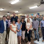 Staff and supporters of the Rolling Hills bookstore and coffee shop gathered to celebrate its opening.