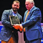LCU President Rick Brewer honored Wes Cooper.