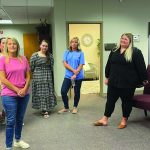 CENLA Pregnancy Center staff visit with actor Kirk Cameron during a tour of the facility Sept. 13, 2022.