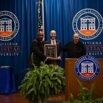 Blaine Broussard was inducted into the LCU Sports Hall of Fame.