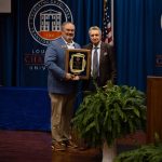 Larry Perkins received an LCU distinguished alumni award.