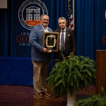 Larry Perkins received an LCU distinguished alumni award.